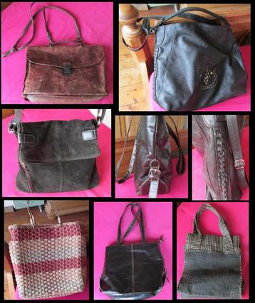 Tassen (riet,stof,leer,suède), schoudertas, handtas, vintage beschikbaar voor biedingen