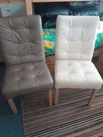 4x leren stoelen, Ophalen of Verzenden