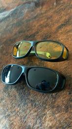 2x nieuwe overzetbrillen geel glas en zwart, Nieuw, Ophalen of Verzenden, Zwart