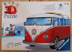 3D Puzzel Volkswagen T1 Bus - Ravensburger, Ophalen of Verzenden, Zo goed als nieuw, Rubik's of 3D-puzzel