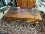 Oud eiken salontafel, Ophalen, Gebruikt, 100 tot 150 cm, 50 tot 75 cm
