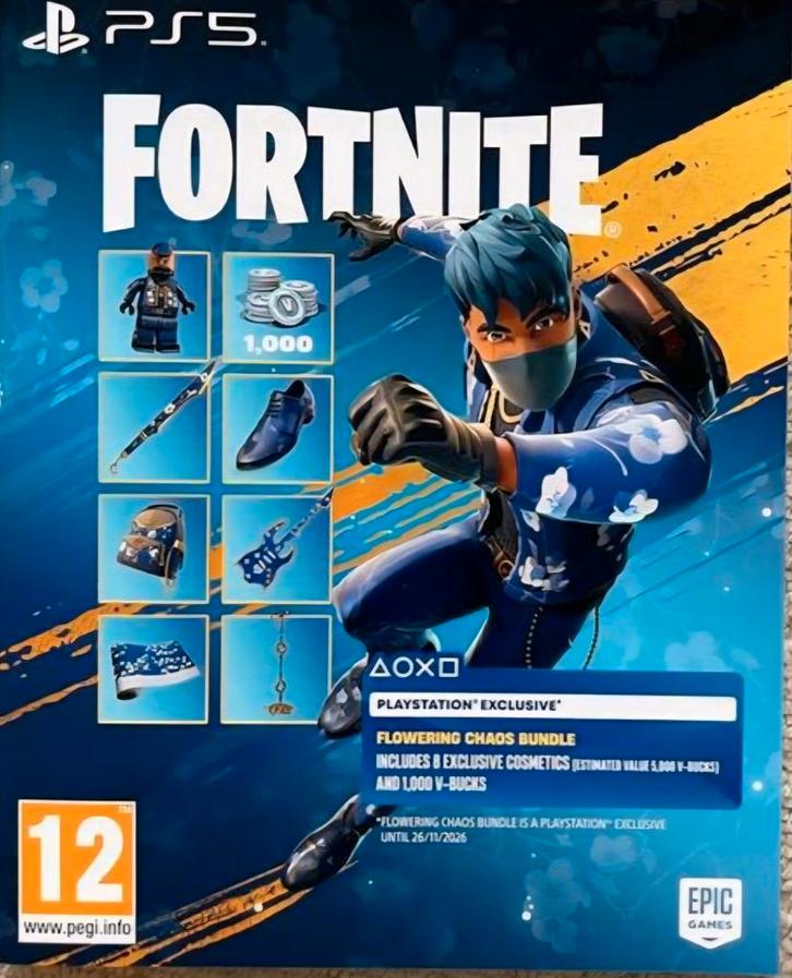 Gezocht Fortnite Flowering Chaos bundel voor ps5, Spelcomputers en Games, Games | Sony PlayStation Vita, Nieuw, Shooter, 1 speler