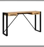 Mangohout industrieel Bureau met stoel set Kyan Leen Bakker., Huis en Inrichting, Bureaus, Ophalen, Zo goed als nieuw