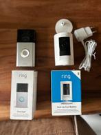 Ring deurbel en camera, Huis en Inrichting, Deurbellen, Ophalen, Bewegingsdetectiesensor, Gebruikt, Bedraad