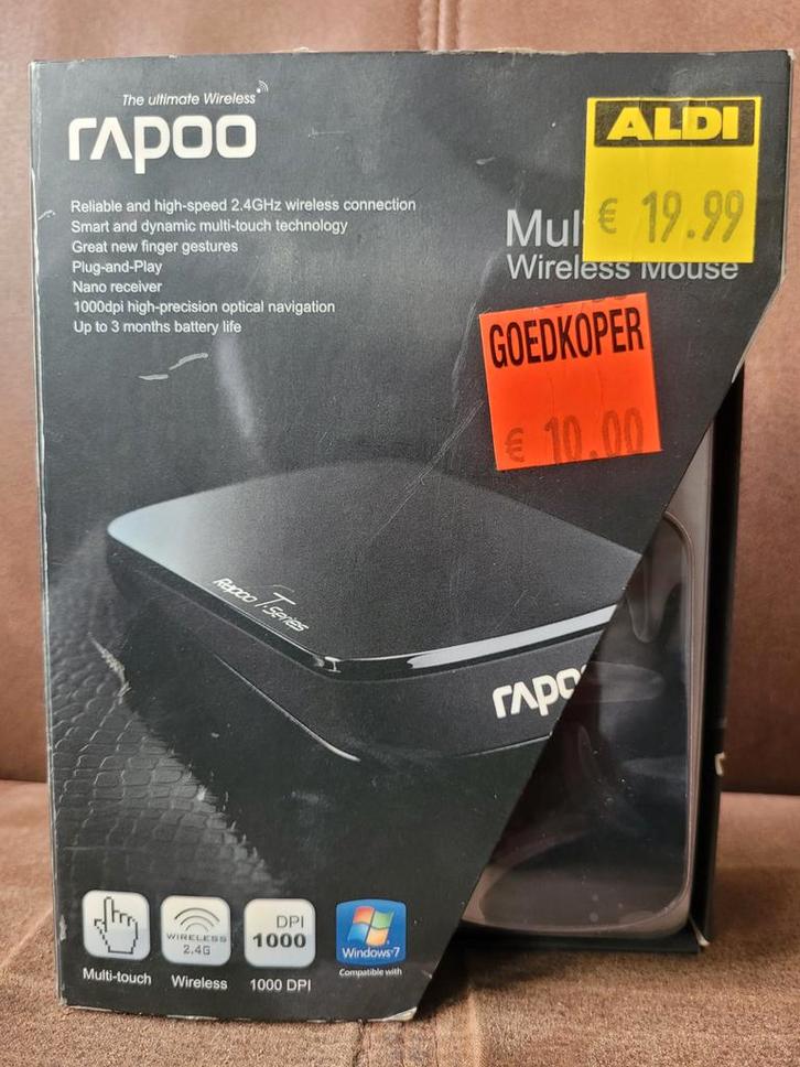 Rapoo T1 Multi-Touch Draadloze Muis - Nieuw in Doos, Computers en Software, Muizen, Nieuw, Muis, Rechtshandig, Draadloos, Ophalen
