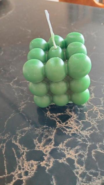 Groene Bubble Kaars - 6x6 cm beschikbaar voor biedingen