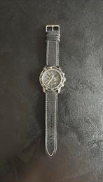 PallMall herenhorloge stoer, Sieraden, Tassen en Uiterlijk, Horloges | Heren, Overige merken, Leer, Staal, Polshorloge