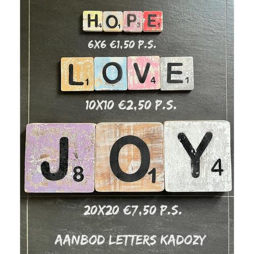 Scrabble letters en meer, Huis en Inrichting, Woonaccessoires | Overige, Nieuw, Ophalen of Verzenden