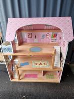 Mooi houten poppenhuis met meubels, Ophalen, Zo goed als nieuw, Poppenhuis