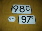 oud emaille huisnummer 97c 98c c toevoeging, Ophalen of Verzenden