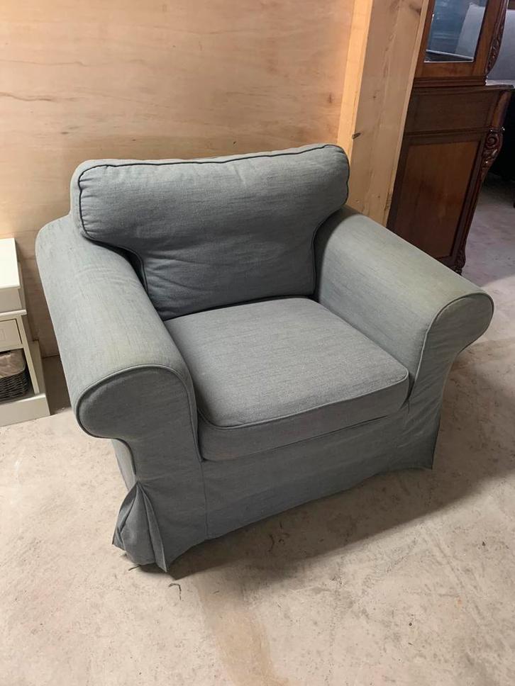 fauteuil antraciet grijs, Huis en Inrichting, Fauteuils, Gebruikt, Stof, 100 tot 125 cm, 75 tot 100 cm, Ophalen