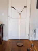 Vintage dubbele vloerlamp met flexibele arm, Ophalen, Gebruikt, Metaal, Minder dan 100 cm