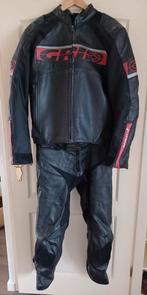 Grid leder motorpak heren maat jas 56 broek 52, Heren, Tweedehands