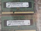 Micron 2 x 2GB = 4GB DDR3 8500S geheugen 1333MHz, 4 GB, Ophalen of Verzenden, Laptop, Zo goed als nieuw