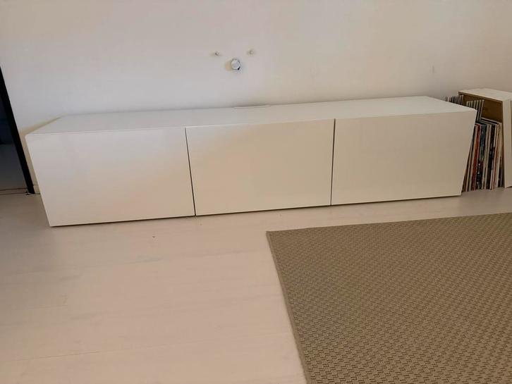IKEA Besta TV-meubel wit, Huis en Inrichting, Kasten | Televisiemeubels, Zo goed als nieuw, Minder dan 100 cm, 100 tot 150 cm
