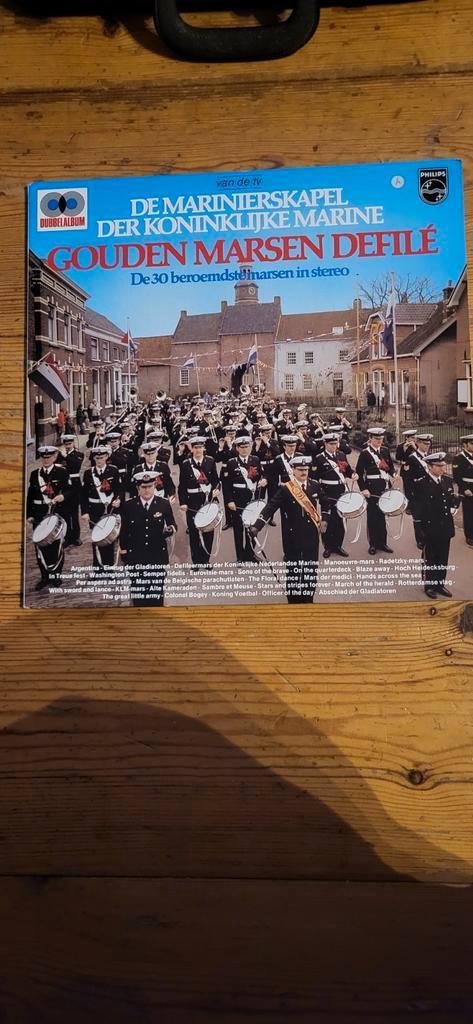 Dubbel LP: Marinierskapel - Gouden Marsen Defilé, Cd's en Dvd's, Cd's | Klassiek, Gebruikt, Orkest of Ballet, Modernisme tot heden