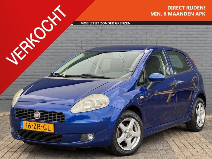 Fiat Grande Punto 1.4 Active | 4x Nieuwe banden | Airco | AP, Auto's, Fiat, Bedrijf, Te koop, Grande Punto, ABS, Airbags, Airconditioning