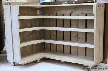 Online Veiling: Winkeldisplay op wielen, hout - 200x47/13... beschikbaar voor biedingen