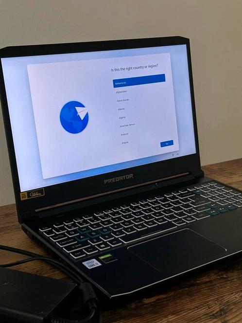 Acer Predator Game Laptop – i7/GTX 1660Ti / 16GB / 512GB SSD, Computers en Software, Windows Laptops, Gebruikt, 16 inch, SSD, Onbekend