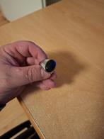 Zegelring met Onyx in maat 21, 20 of groter, IJzer of Staal, Zwart, Ophalen of Verzenden
