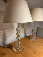 Twee elegante lampen met kristallen voet, Ophalen, Zo goed als nieuw, Overige materialen, Minder dan 100 cm