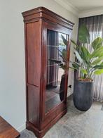 Te koop vitrinekast., Ophalen, Teakhout, 50 tot 100 cm, Zo goed als nieuw