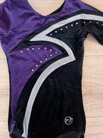 HBC gymnastics Turnpakje Maat 140, Sport en Fitness, Turnen, Paars, Zo goed als nieuw, Turnpak(je), Kindermaat 122 t/m 140