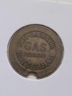 Gaspenning gasmunt Gem. Gasbedr. Rotterdam, Postzegels en Munten, Penningen en Medailles, Ophalen of Verzenden, Nederland