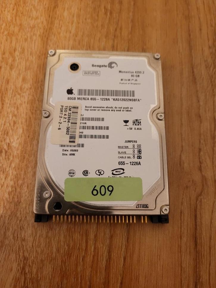 HDD (Hard Disk) IDE Seagate 2,5inch (smart warnings), Computers en Software, Harde schijven, Zo goed als nieuw, Desktop, Intern