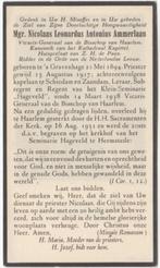 Mgr. Nicolaas Ammerlaan 1894 Den Haag + 1951 Haarlem, Verzamelen, Bidprentjes en Rouwkaarten, Verzenden