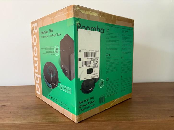 Roomba 105 Combi Robot met Auto Emtey-Dock NIEUW!!, Witgoed en Apparatuur, Stofzuigers, Nieuw, Robotstofzuiger, Reservoir, Ophalen of Verzenden