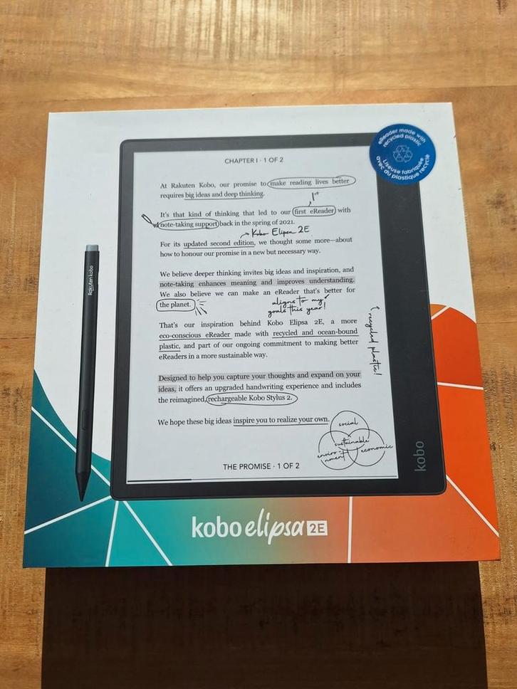 Te koop Kobo Elipsa 2E bundel -hoes-Stylus pen - E-reader, Computers en Software, E-readers, Zo goed als nieuw, 10 inch of meer