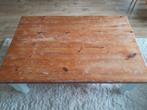 Houten salon tafel met laa, Huis en Inrichting, Ophalen, Gebruikt, 100 tot 150 cm, 50 tot 100 cm