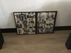2 stuks lijsten met foto’s van Laurel en Hardy, Ophalen, Zo goed als nieuw, Foto of Poster, 50 tot 75 cm