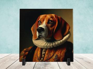 Barok Stijl - Beagle tegel beschikbaar voor biedingen