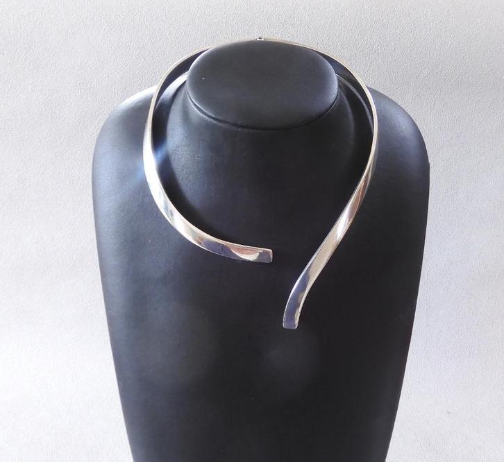 Zilveren spang, Sieraden, Tassen en Uiterlijk, Kettingen, Zo goed als nieuw, Zilver, Zilver, Ophalen of Verzenden