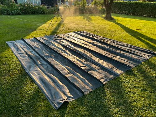 Nesling harmonica schaduwdoek 370x370, Tuin en Terras, Schaduwdoeken, Ophalen of Verzenden