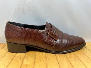 Guazzo , maat 41. Bruine schoenen in croco style beschikbaar voor biedingen