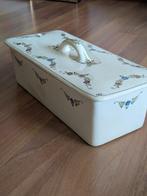 Antieke cakedoos Zuid Holland plateel decor Rosa bloemen, Ophalen of Verzenden