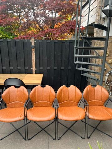 Eet stoelen met arm leuning beschikbaar voor biedingen