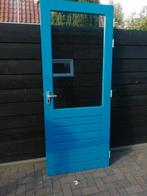 Merbau buiten deur met thermopane 211.5 x 88 cm compleet, Doe-het-zelf en Verbouw, Ophalen, Zo goed als nieuw, Buitendeur, 200 tot 215 cm