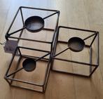 Nieuw 1 stuks Theelicht waxinelicht set van 3 15x15, Ophalen of Verzenden, Nieuw, Metaal, Minder dan 25 cm