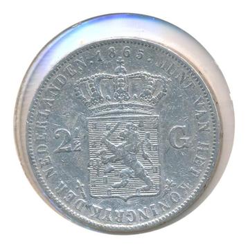 Nederland 2,5 Gulden 1865-b Willem III  beschikbaar voor biedingen