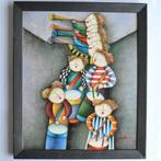 Musicerende figuren - schilderij 67x57 cm. - Kinderkunst, Ophalen of Verzenden, Wanddecoratie