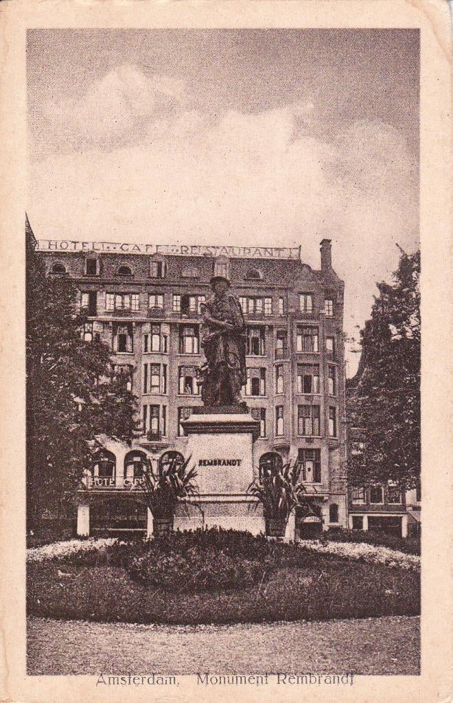 06791 Amsterdam - Monument Rembrandt, Verzamelen, Ansichtkaarten | Nederland, Verzenden, 1920 tot 1940, Ongelopen, Noord-Holland