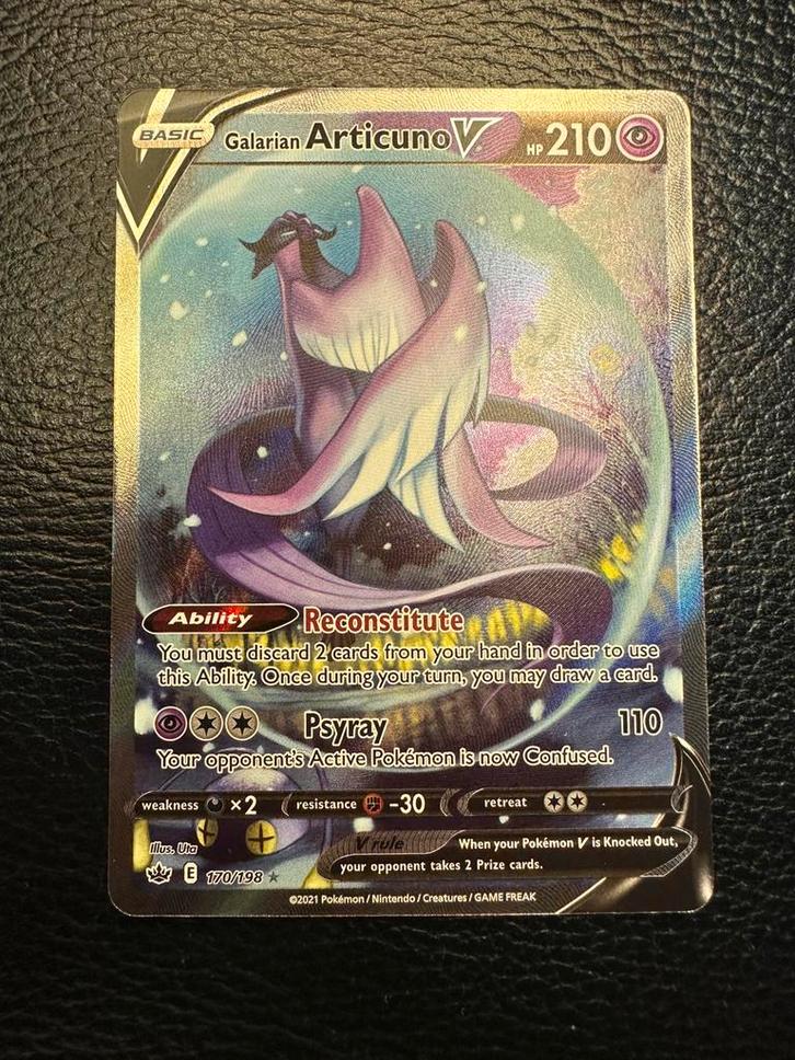Galarian Articuno V 170/198 - Chilling Reign, Hobby en Vrije tijd, Verzamelkaartspellen | Pokémon, Zo goed als nieuw, Ophalen of Verzenden