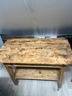 Oud houten werkbankje, Ophalen of Verzenden, Gebruikt, 50 tot 75 cm, Rechthoekig
