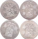 RIJKSDAALDERS KONING WILLEM III - VIER STUKS, Postzegels en Munten, Munten | Nederland, Verzenden, Koning Willem III, 2½ gulden