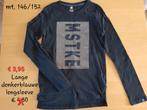 146/152 Opruiming!Nwe d.blauwe longsleeve met print, Ophalen of Verzenden, Nieuw, Shirt of Longsleeve