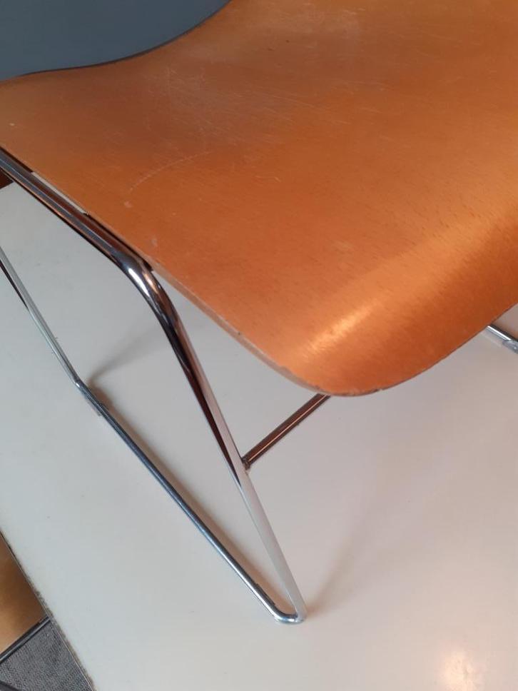 8x HOWE 40/4 stoel | Beuken + Chroom, Huis en Inrichting, Stoelen, Gebruikt, Vijf, Zes of meer stoelen, Hout, Metaal, Overige kleuren